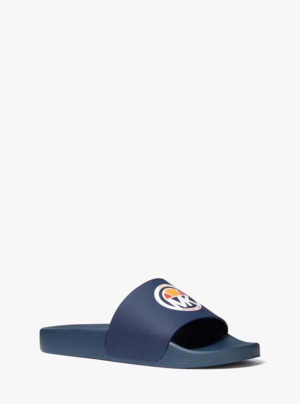 Panske Slapky Michael Kors MK X ellesse Jake Rubber Modre - Topanky Michael Kors Sleva | LFTND-0463